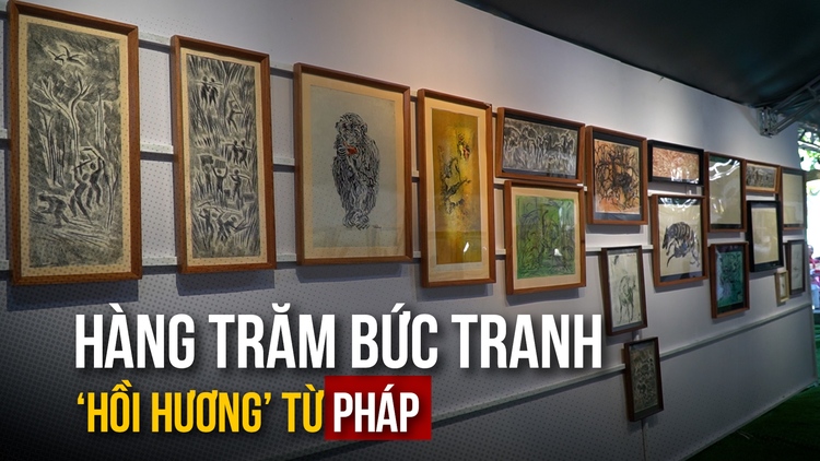 Chiêm ngưỡng loạt tác phẩm ‘hồi hương’ từ Pháp treo trong gian nhà xưa của danh họa Lê Bá Đảng