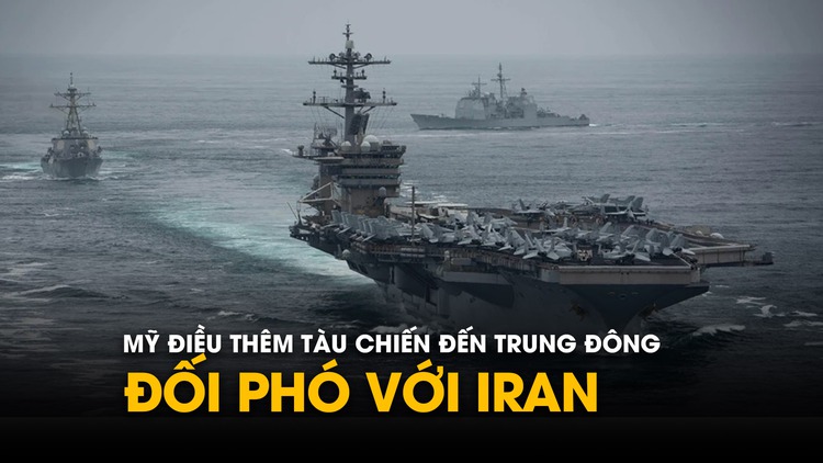 Tàu chiến, máy bay Mỹ sẵn sàng đối phó Iran ở Trung Đông