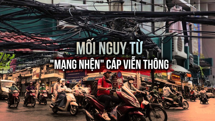 Hiểm họa từ ‘mạng nhện’ cáp viễn thông ở TP.HCM