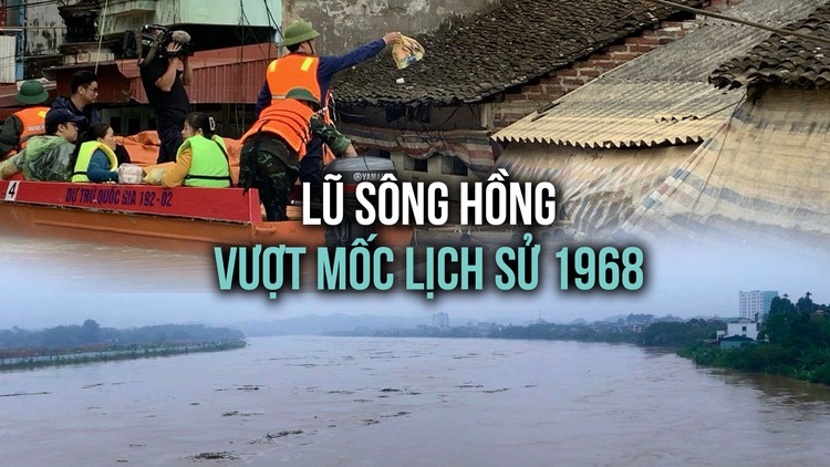 Lũ sông Hồng dâng cao vượt xa mốc lịch sử 1968, Hà Nội nguy cơ ngập nặng