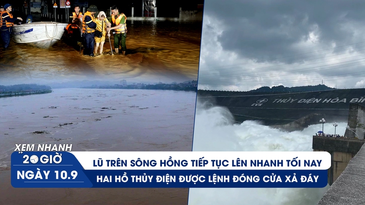 Xem nhanh 20h: Hà Nội báo động 1 trên sông Hồng, Yên Bái công bố khẩn cấp; Lắp cầu phao sau vụ sập cầu