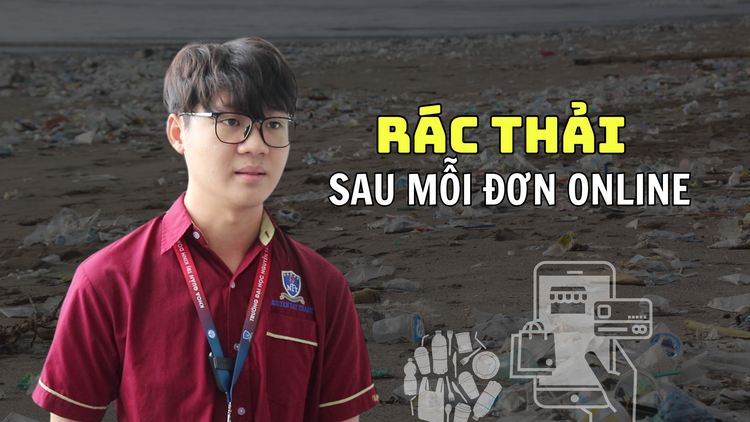 Sinh viên ngỡ ngàng trước lượng rác thải sau mỗi đơn hàng online