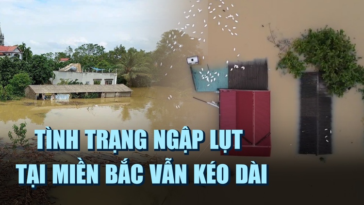 Lũ sông Hồng rút chậm: Nhiều nơi nguy cơ ngập lụt vẫn kéo dài