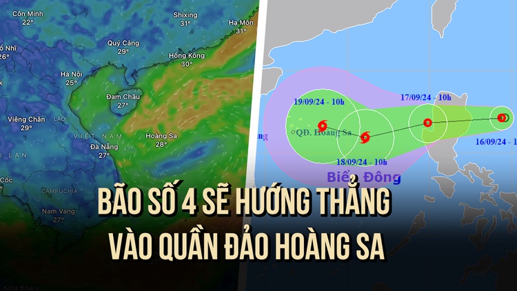 Bão số 4 sắp vào Biển Đông, hướng quần đảo Hoàng Sa