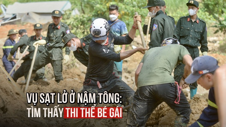 Vụ sạt lở ở Nậm Tông: Tìm thấy thi thể bé gái