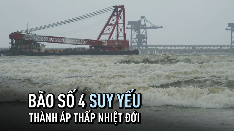 Bão số 4 suy yếu thành áp thấp nhiệt đới, mưa vẫn rất lớn ở miền Trung