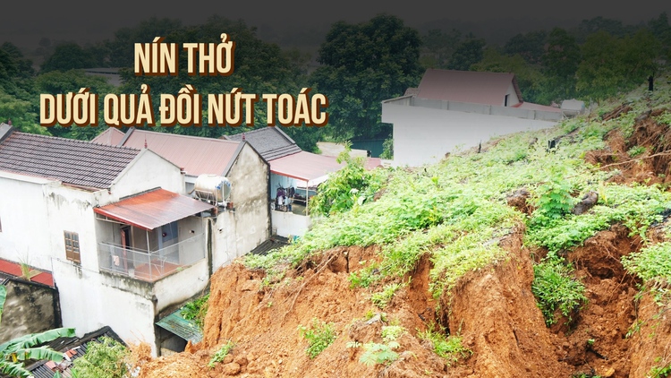 Nín thở dưới chân quả đồi Đá Bàn nứt toác vì sạt lở ở Thanh Hóa