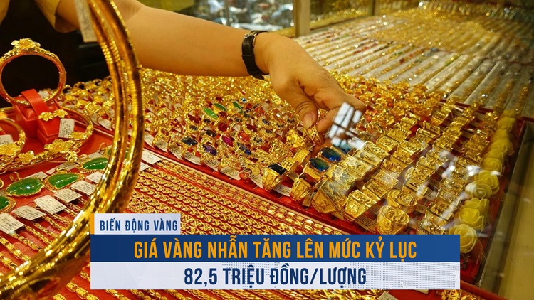 Biến động vàng ngày 25.9: Giá vàng nhẫn tăng lên mức kỷ lục 82,5 triệu đồng/lượng