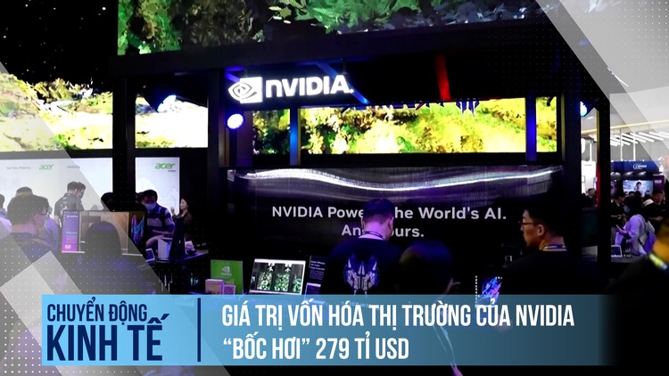 Giá trị vốn hóa thị trường của Nvidia 'bốc hơi' 279 tỉ USD