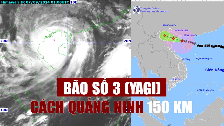 Cuồng phong bão số 3 (YAGI) áp sát Quảng Ninh, gió giật cấp 17