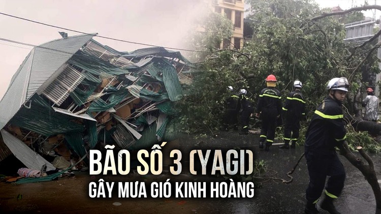 Bão số 3 (Yagi) gây mưa gió kinh hoàng, đường phố ngổn ngang