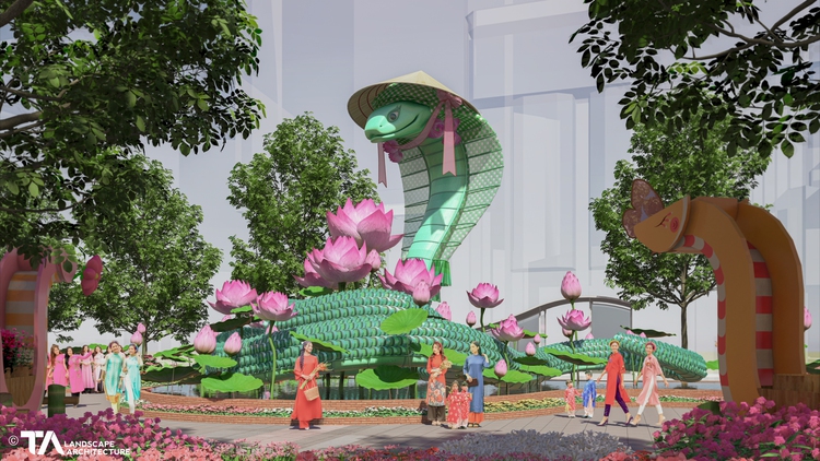 Lộ diện đường hoa Nguyễn Huệ 2025 với điểm nhấn ấn tượng