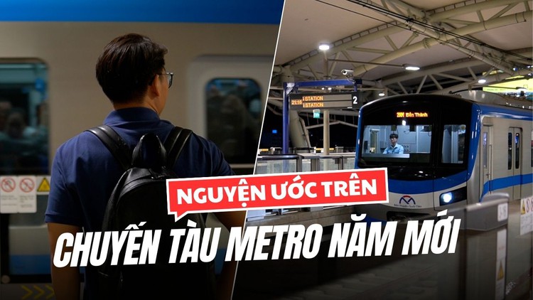 Nguyện ước trên chuyến tàu metro xuyên năm mới: ‘Bình an, thông suốt’