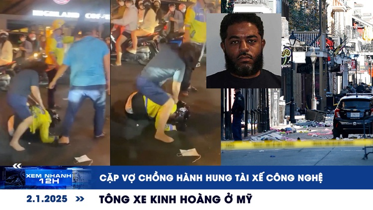 Xem nhanh 12h: Cặp vợ chồng hành hung tài xế công nghệ | Tông xe kinh hoàng ở Mỹ