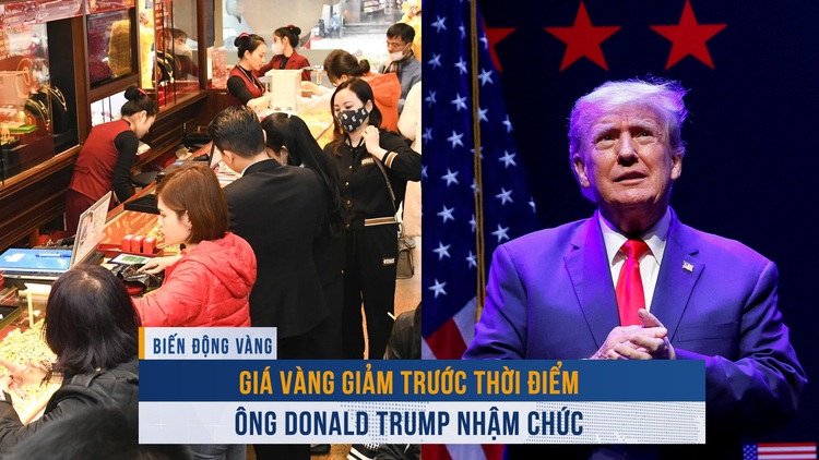 Biến động vàng ngày 20.1: Giá vàng giảm trước thời điểm ông Donald Trump nhậm chức