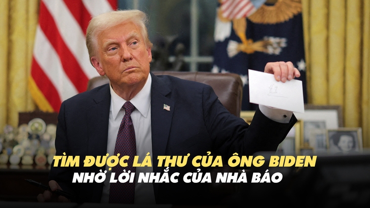 Xem khoảnh khắc Tổng thống Trump phát hiện thông điệp đặc biệt từ ông Biden