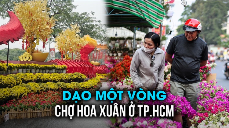 Đi tìm không gian xuân đẹp nhất TP.HCM: Đọ sắc chợ 'trên bến dưới thuyền' và đường hoa Phú Mỹ Hưng