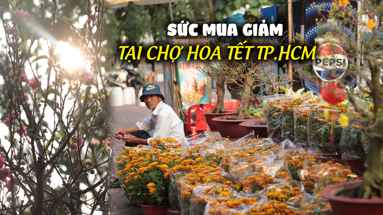 Chợ hoa xuân tại TP.HCM: Tiểu thương chọn hạ giá nhưng sức mua vẫn giảm