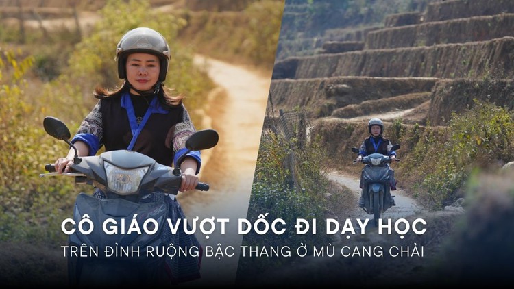 Những cô giáo cheo leo trường mầm non trên đỉnh ruộng bậc thang ở Mù Cang Chải