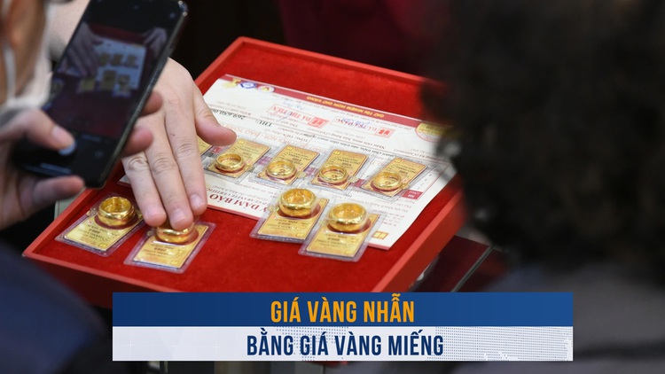 Biến động vàng ngày 6.1: Giá vàng nhẫn bằng giá vàng miếng