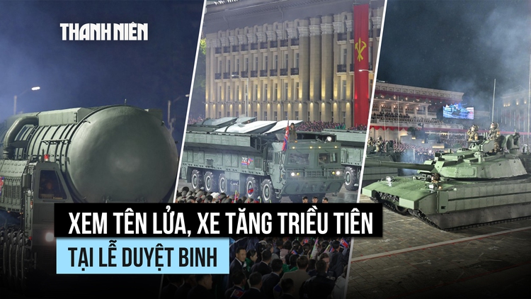 Xem tên lửa, xe tăng tối tân Triều Tiên tại lễ duyệt binh
