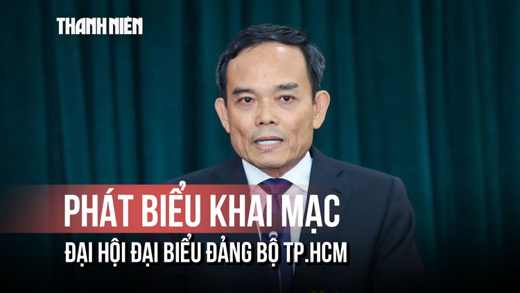 Ông Trần Lưu Quang phát biểu khai mạc Đại hội đại biểu Đảng bộ TP.HCM
