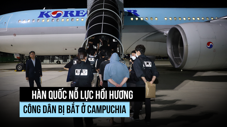 Hàn Quốc hồi hương 64 công dân bị giam giữ ở Campuchia