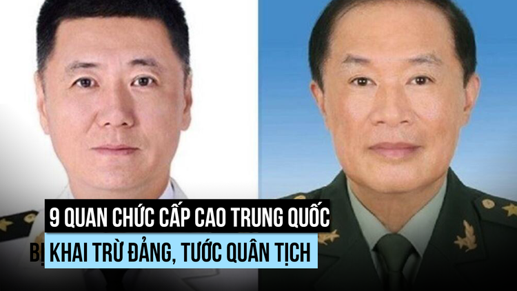 Loạt tướng lĩnh Trung Quốc bị khai trừ đảng, tước quân tịch