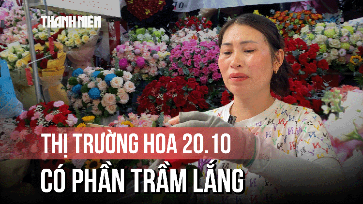 Thời tiết thất thường, thị trường hoa 20.10 có phần trầm lắng