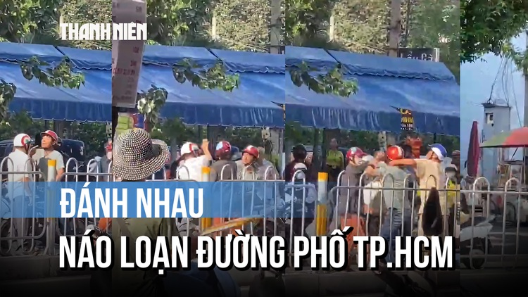 Nhóm người đánh nhau náo loạn đường phố TP.HCM
