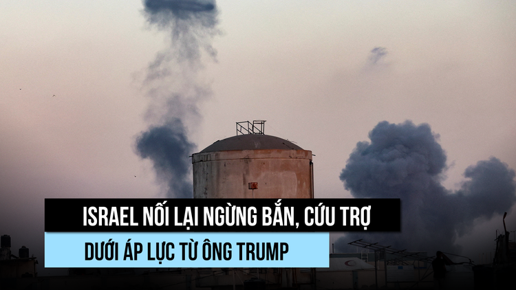 Israel nối lại ngừng bắn, cứu trợ dưới áp lực từ ông Trump