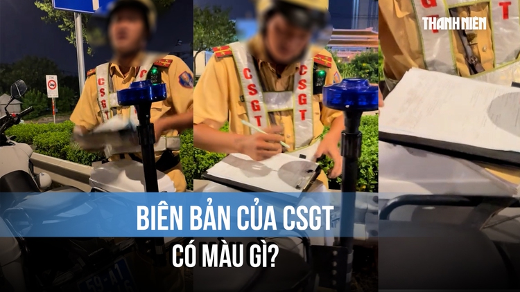 Nam thanh niên đòi CSGT TP.HCM lập biên bản màu hồng: Màu gì mới đúng?