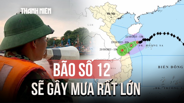 Bão số 12 (Fengshen) giật cấp 12, gây mưa rất lớn từ đêm nay