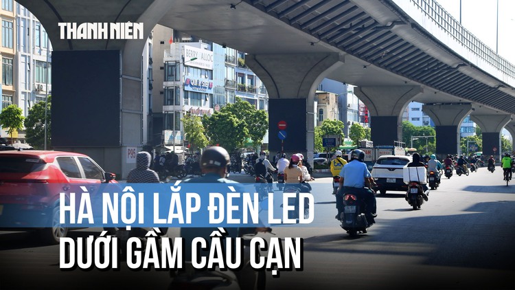 Hà Nội thí điểm lắp hơn 200 màn hình LED dưới gầm cầu Vành đai 2