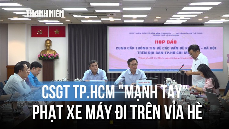 CSGT TP.HCM xử phạt 3.500 trường hợp xe máy đi trên vỉa hè trong 10 tháng