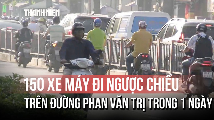 CSGT TP.HCM thông báo phạt nguội 150 xe máy đi ngược chiều trên đường Phan Văn Trị