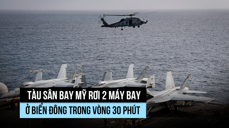 Tàu sân bay Mỹ rơi 2 máy bay ở Biển Đông trong vòng 30 phút