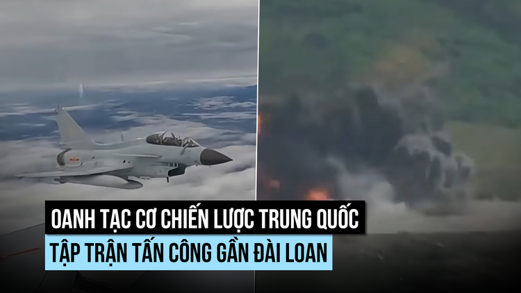 Máy bay chiến đấu, ném bom Trung Quốc huấn luyện tấn công gần Đài Loan