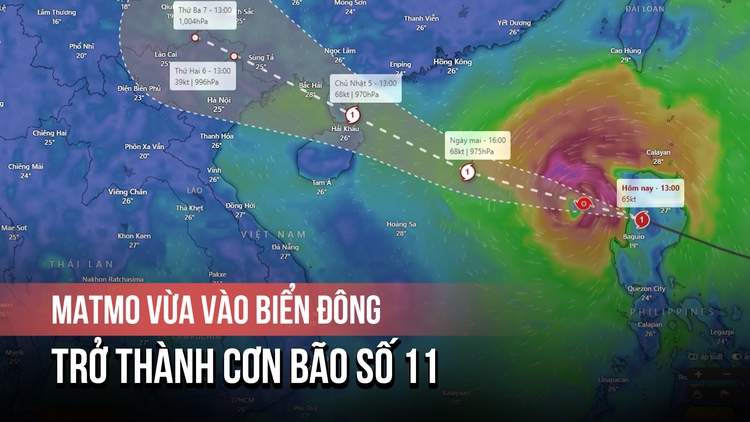 2 kịch bản dự báo hướng di chuyển của bão Matmo: Xác suất hơn 70% di chuyển lệch Bắc