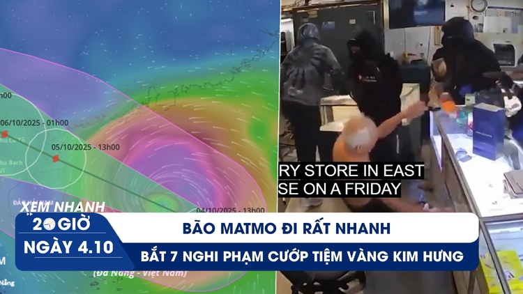 Xem nhanh 20h ngày 4.10: Bão Matmo đi rất nhanh | Bắt 7 nghi phạm cướp tiệm vàng Kim Hưng ở Mỹ