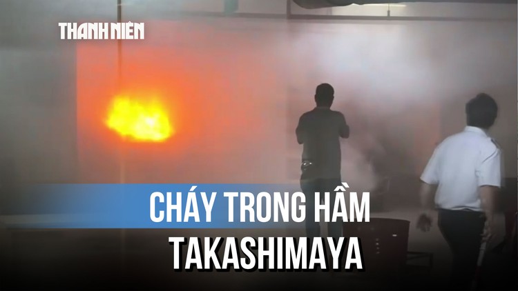 Cháy trong hầm tòa nhà Takashimaya ở trung tâm TP.HCM