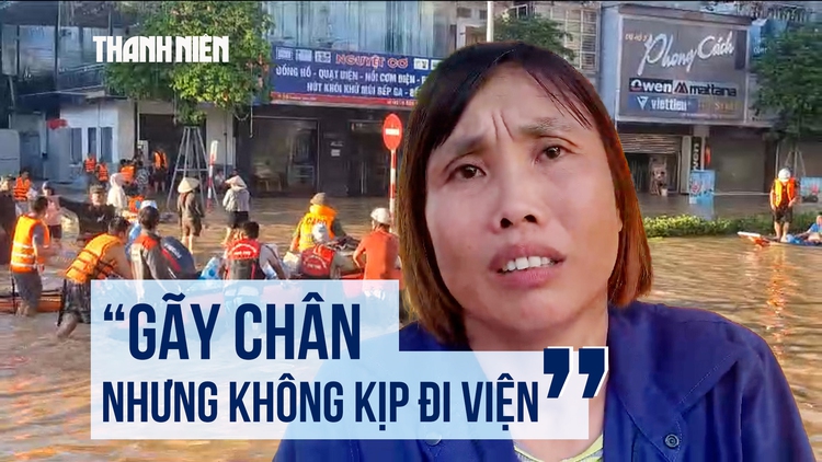 Người dân Thái Nguyên khổ sở vì lũ, gãy chân không thể đi bệnh viện