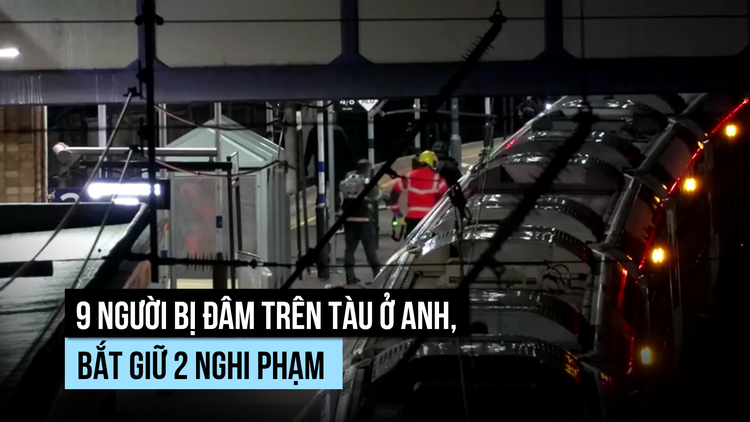 Anh bắt 2 nghi phạm vụ đâm người đẫm máu trên tàu, 9 người bị thương