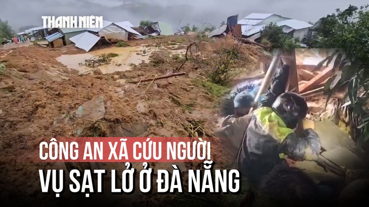 Sạt lở vùi lấp 6 nhà dân, công an xã cứu người khỏi đống đất đá