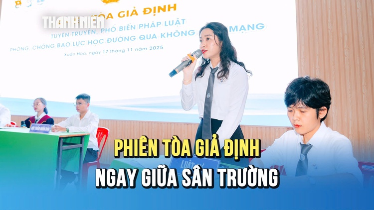Phiên tòa giả định: Khi học sinh nghe bản án được tuyên ngay giữa sân trường