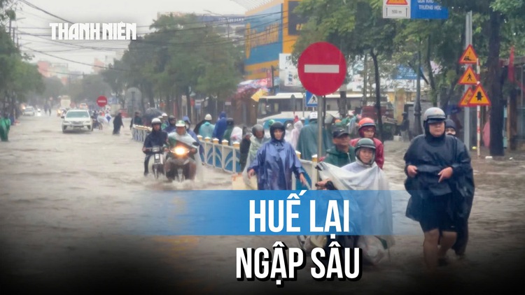 Chưa kịp phục hồi sau lũ, nội đô TP.Huế tiếp tục ngập sâu