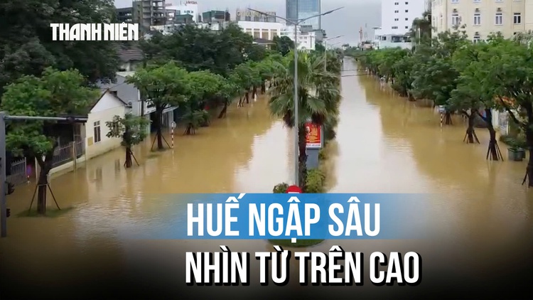 [FLYCAM] Xót xa nhìn TP.Huế đường cũng như sông