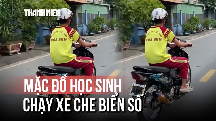 Làm rõ vụ học sinh chạy xe độ, che biển số