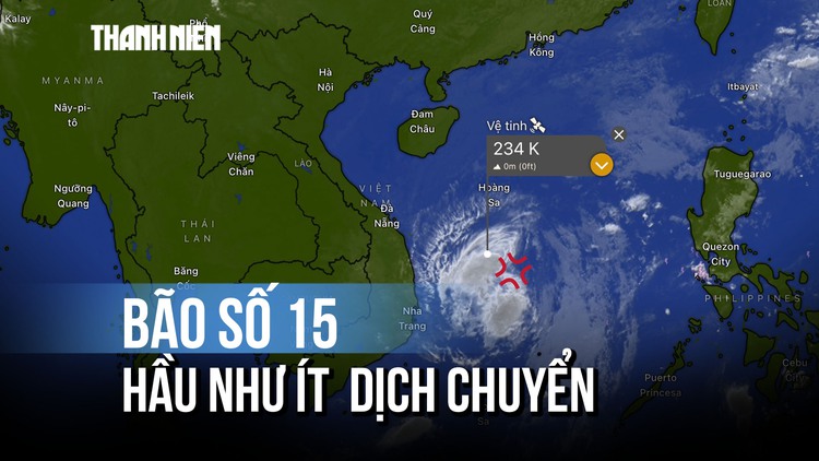 Bão số 15 'nhích từng tí' về đất liền, suy yếu khi áp sát Gia Lai - Đắk Lắk