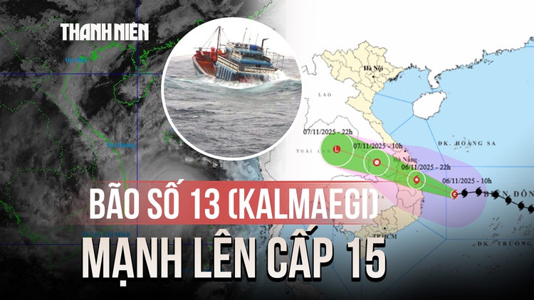 Bão số 13 (bão Kalmaegi) mạnh lên cấp 15, dự báo đổ bộ Quảng Ngãi - Đắk Lắk